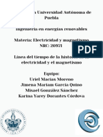 Linea Del Tiempo Electricidad y Magnetismo