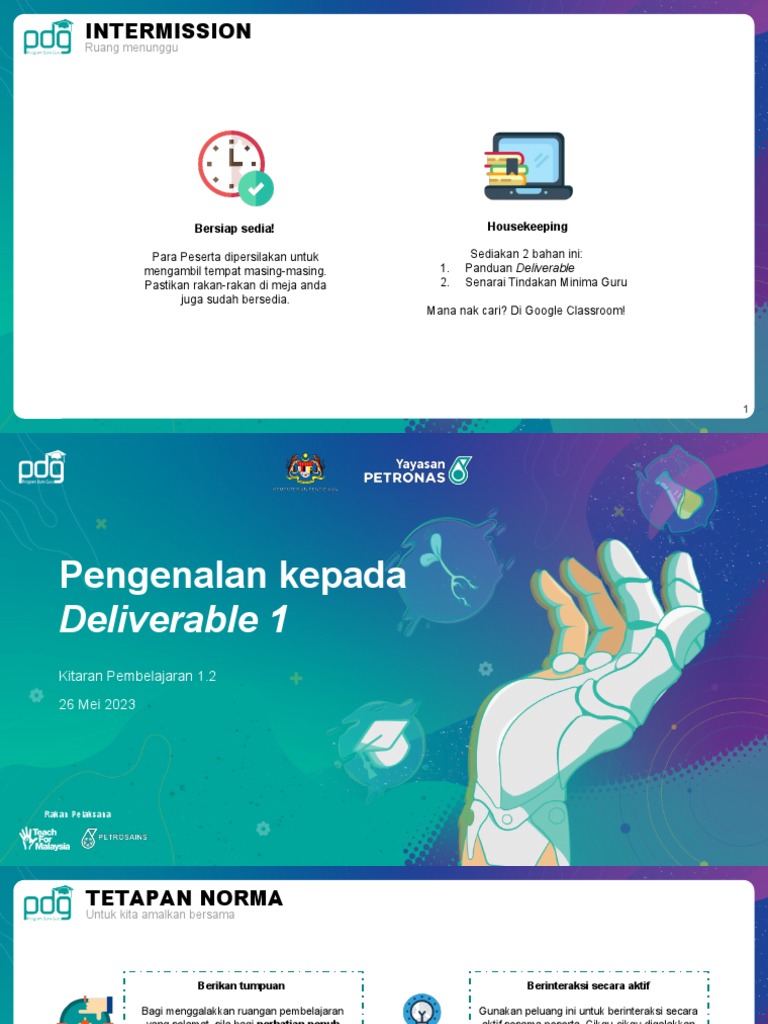 Panduan Deliverable 1 untuk Guru | PDF