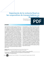 Importancia de La Revisoría Fiscal en Las Cooperativas de Transportadores en Barranquilla