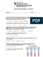 Prueba Diagnóstica de Matemáticas 1