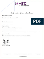 HSC Certificate