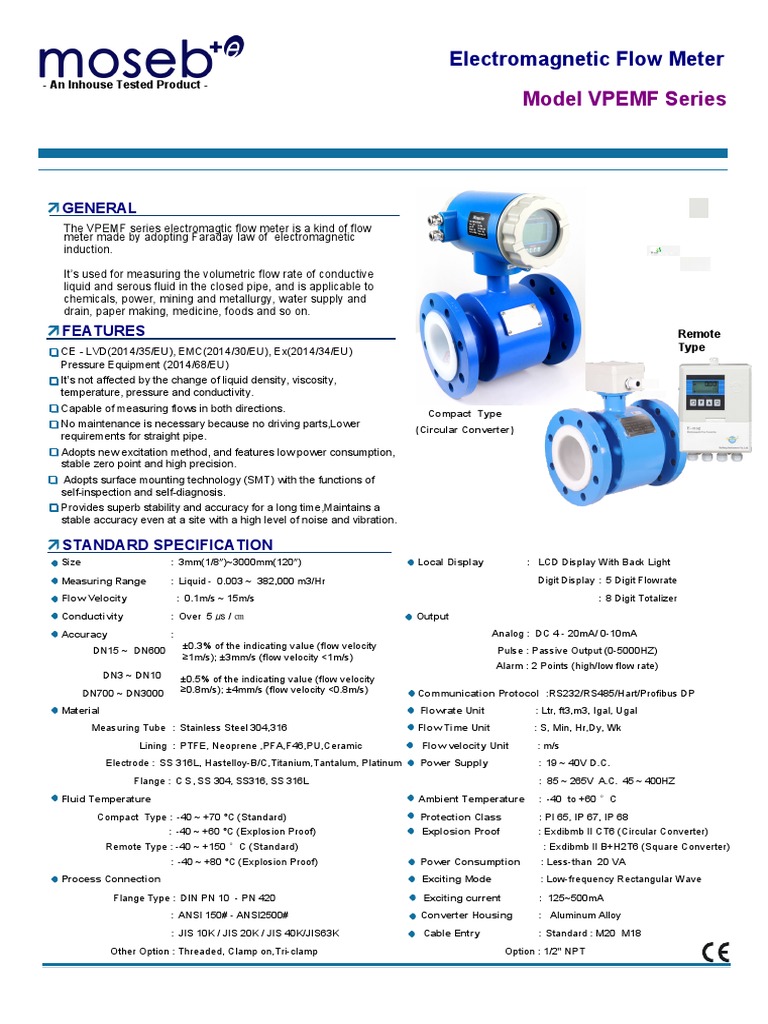5-Digit Electromagnetic Flow Meter | PDF | Flow Measurement | Physical ...