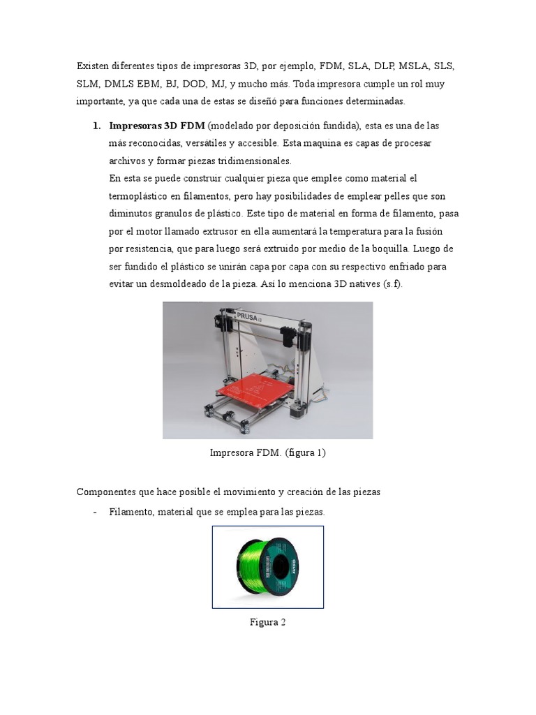 Guía de Impresoras 3D: FDM y SLA | PDF | Impresión 3d | Sector ...