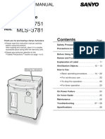 Panasonic - Autoclave Floor Standing Top Loading - MLS 3781 - 3751 - Manual