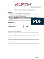 KUPTM - PHEA.CAES - LI.06-01 Appendix 8 INDUSTRIAL SUPERVISOR EVALUATION FORM