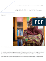 Local Teacher Gets Fulbright Scholarship To Work With Ghanaian Students News Dnronline