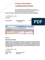 Sap MM Material Master Settings