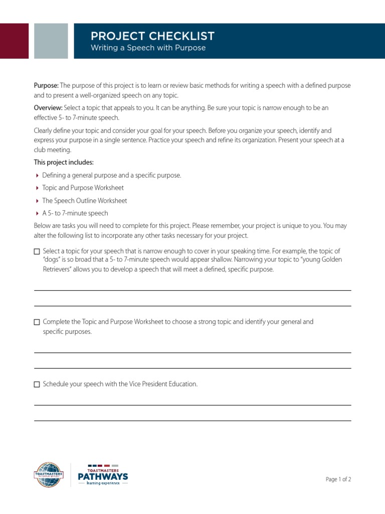 8103C Project Checklist FF | PDF | Career & Growth