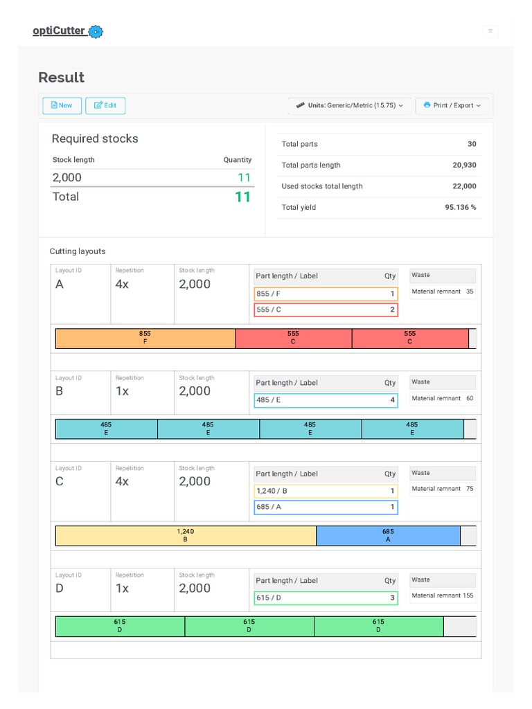 Linear+Cutting+List+Calculator+-+optiCutter 1693453116172 | PDF