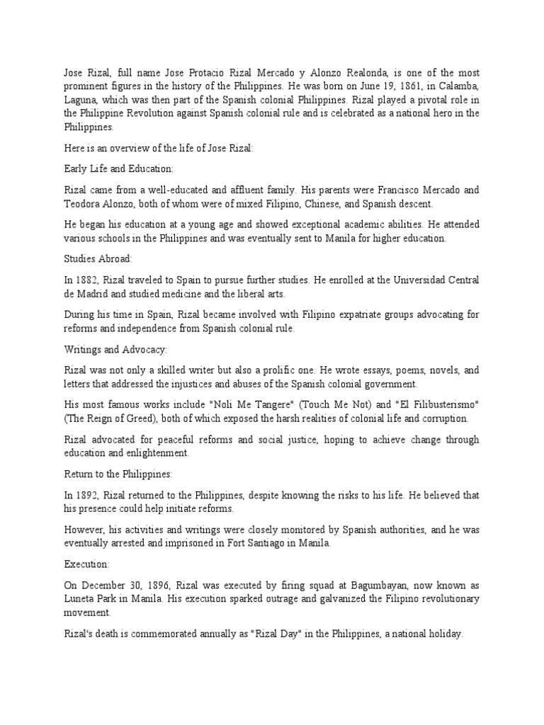 Bibliography of Jose Rizal | PDF