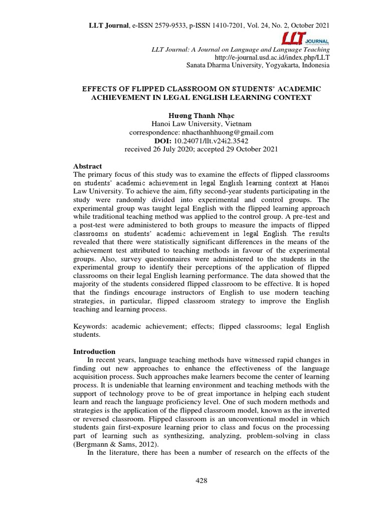 Flipped Classroom Pdf Learning Teachers