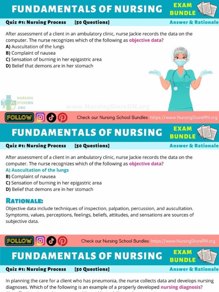 1 Fundamentals of Nursing Quiz 1 PDF
