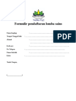 Formulir pendaftaran lomba sains