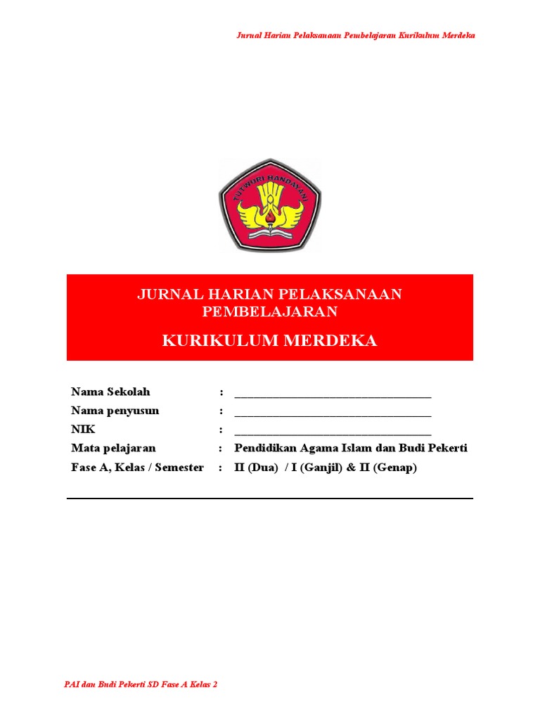 Jurnal Harian PAI Kelas 2 Kurikulum Merdeka | PDF