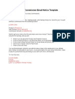 Affiliate Commission Email Notice Template