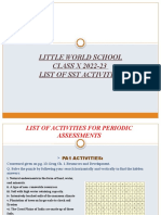 CL 10 SST Activities 2022-23