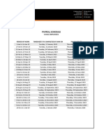 Payroll Schedule 2023