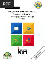 Pe11 - q2 - Mod1 - Physical Education Managing Stress Through Sports