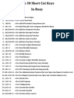 Busy Software - Top-38-Short-Cut-Key PDF