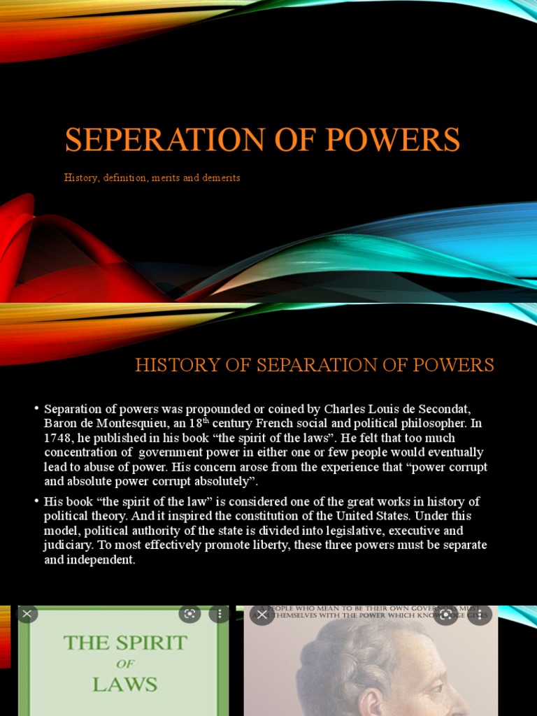 Seperation of Powers & Checks and Balances | PDF | Separation Of Powers ...
