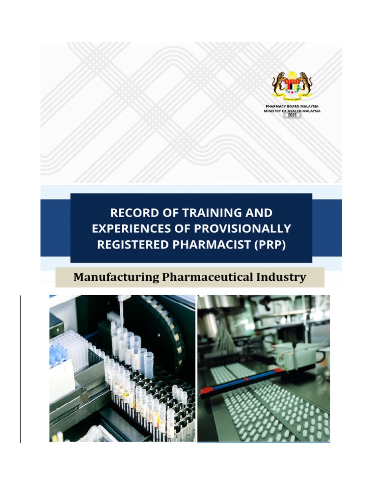 Manufacturing Logbook 2023 PDF Pharmacist Warehouse