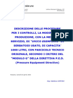 Procedure Per Controlli e Produzione Nuovi Serbatoi Usati