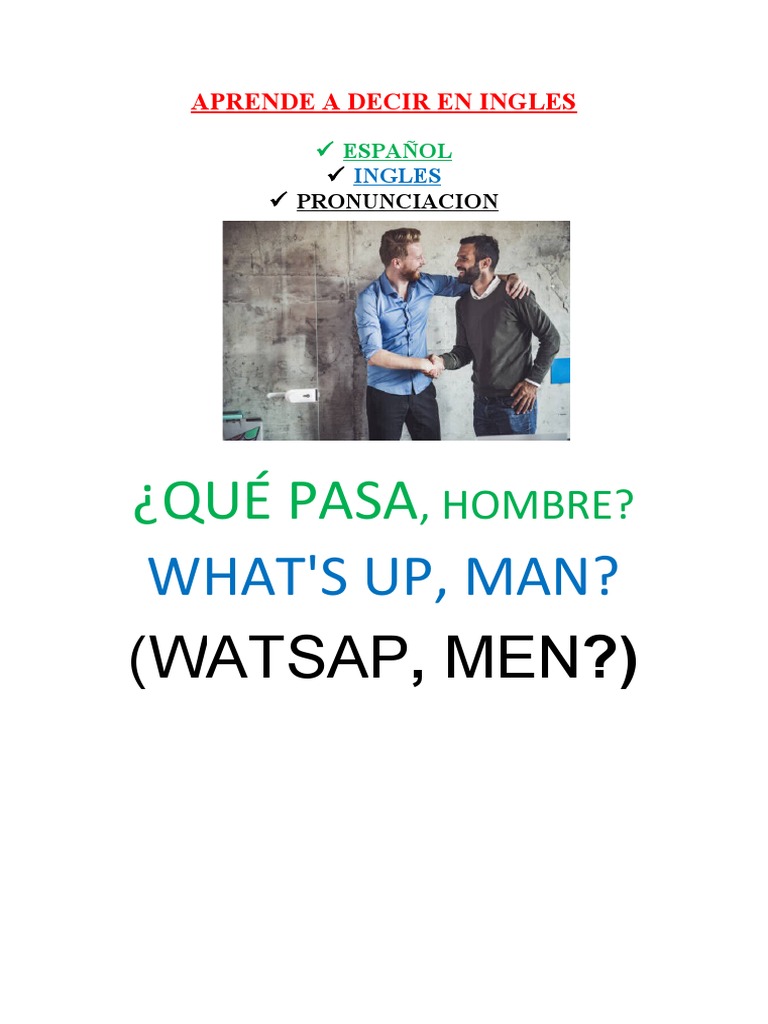 APRENDE A DECIR EN INGLES QUE PASA HOMBRE PDF