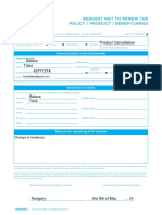 Dental Premium Cancellation Form