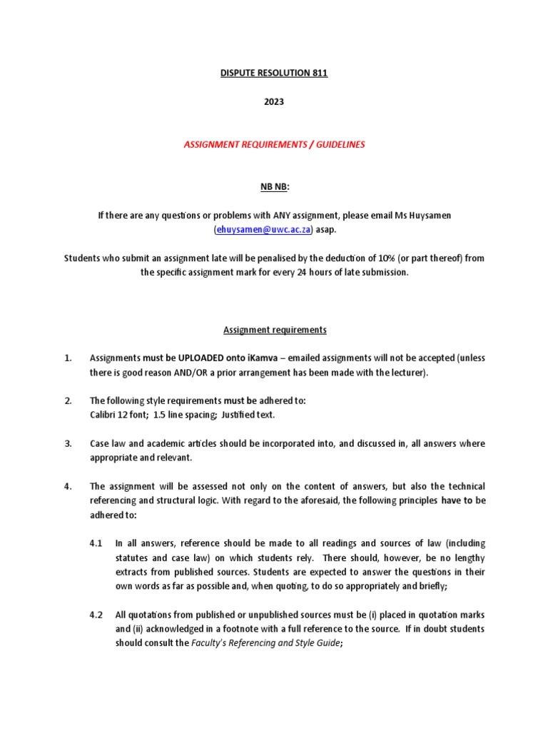 DPR 811 Style Requirements Guide - 2023 | PDF | Plagiarism | Human ...