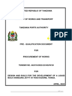Jetty-Ras-Kazone Design and Build - Prequalification Documents For Works 20.04.2023