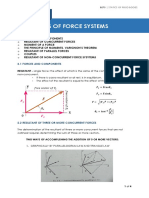 LECTURE 2 - Resultants of Force Systems