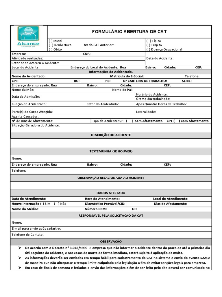 Formulario cat pdf