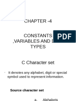 Constant Variables Chapter-4
