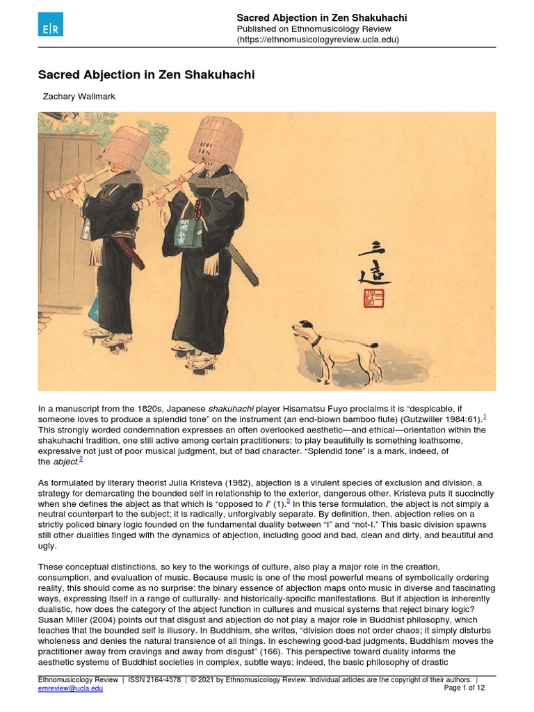 Sacred Abjection in Zen Shakuhachi PDF