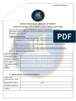 Citizen Economic Empowerment Grant Application Form