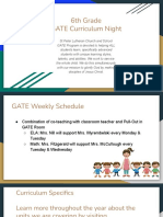 Curriculum Night Gate 6th 23-24