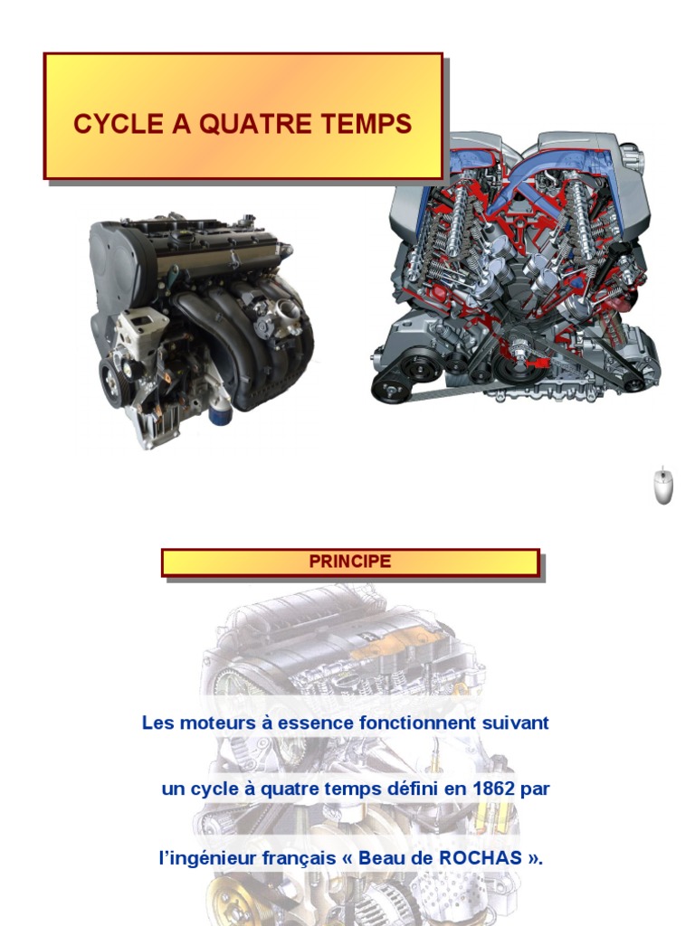 Cycle à Quatre Temps du Moteur PDF Piston Injection (moteur) — free download