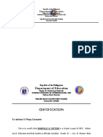 Certification of Enrollment 2023