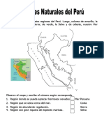 Ubica en El Mapa Las Cuatro Regiones Del Perú