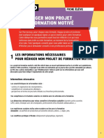 Fiche Onisep Eleve Redaction Projet Formation Motive 1058537