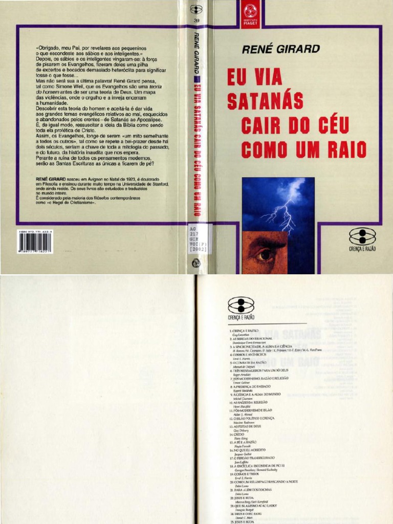 René Girard - Eu Vi Satanás Cair Como Um Raio | PDF