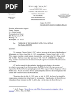 CU FOIA Appeal To U.S. Secret Service (White House Cocaine Investigation) 