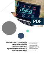 Modalidades y Tecnologías de Enseñanza en La Educación Superior: Ejercicio Cienciométrico y de Minería de Texto