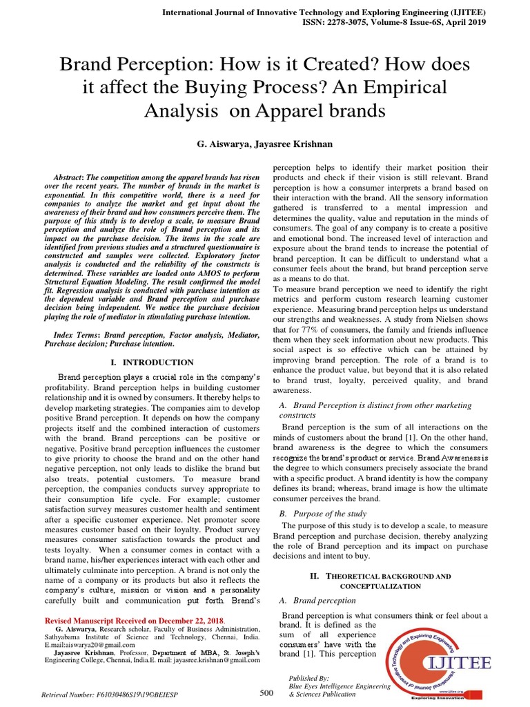 Brand Perception How Is It Created | PDF | Brand | Perception