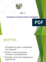 TEMA 1.4 OrganizaciÃ N, Funciones, Procesos, Procedimientos