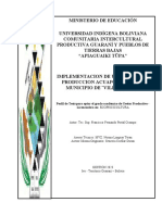 Ministerio de Educación Universidad Indígena Boliviana Comunitaria Intercultural Productiva Guaraní Y Pueblos de Tierras Bajas "Apiaguaiki Tüpa"