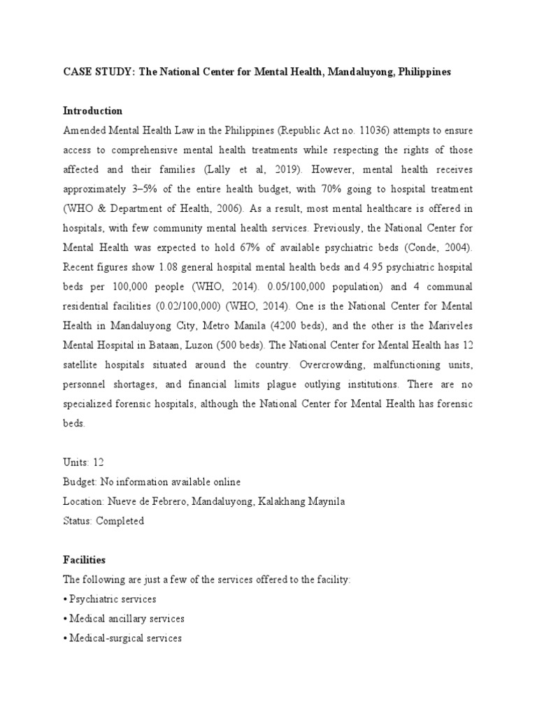 Which Client Is Suitable for Psychiatric Transitional Care Services-Case Study Review