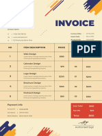 Colorful Business Logo Blue&Yellow Invoice