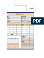 Simple Billing Receipt Invoice Order Form