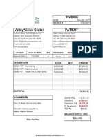 Eye Doctor Bill Example